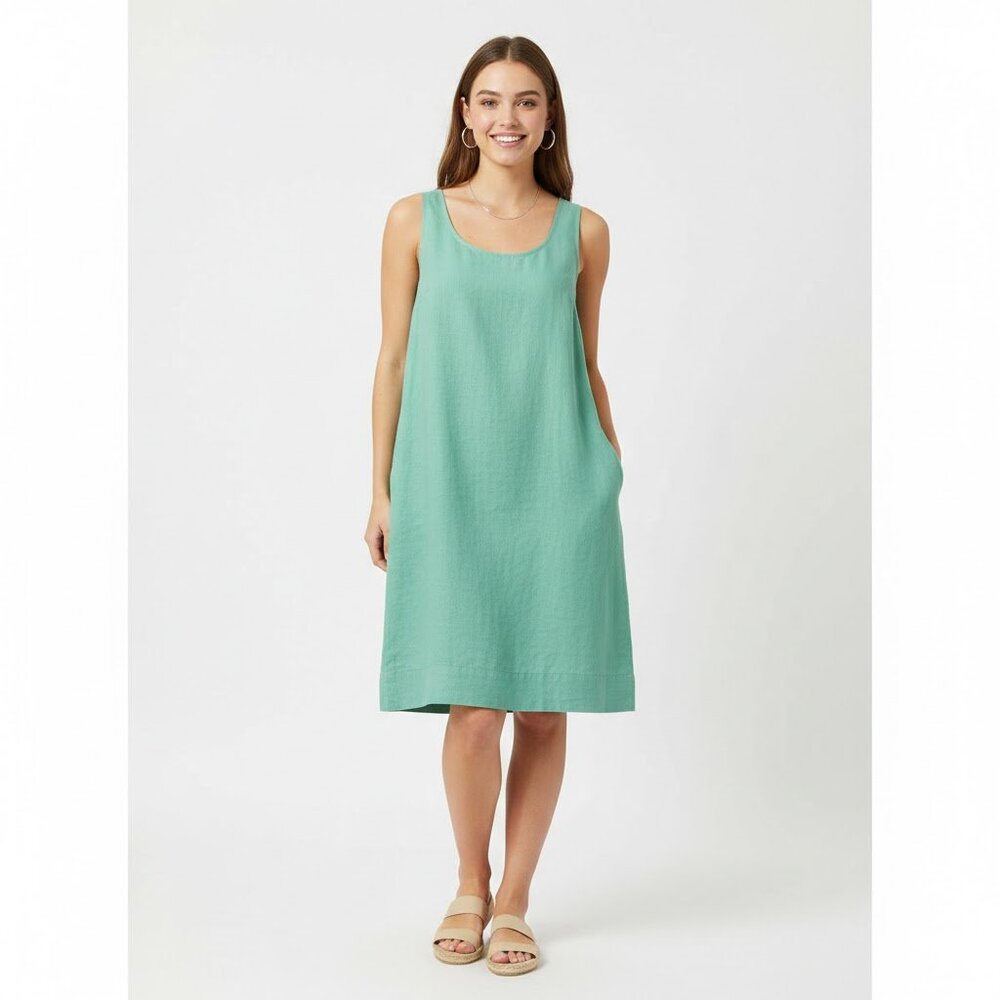 See You Soon Sleeveless Knee Length green dress s2